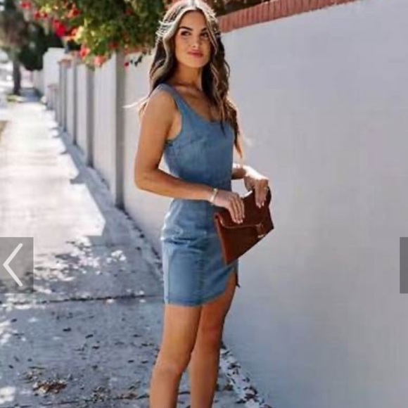 Shout out to you Denim Bodycon Dress - Picture 2 of 5